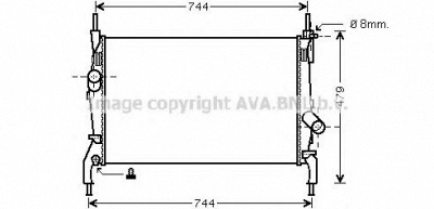 AVA QUALITY COOLING fd2404 -  Радиатор, охлаждение двигателя